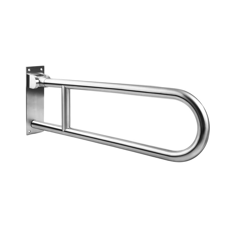 ANATOMIX Flip up 304 SS Grab Bar Rails 24 Inch Toilet Handrails Bathroom Safety Bar Hand Support for Senior Citizen Wall Mounted - Image 2