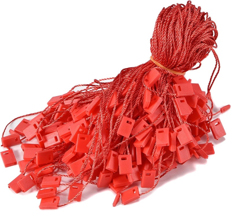 MGTECH 7 Inch 1000pcs Hang Tag Strings, Retail Price Hang Tag String Fasteners, Red - Image 1