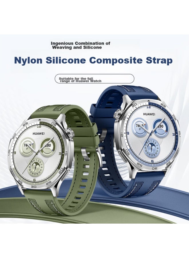 Tinker Xiaopijiang Compatible With Huawei Watch Straps For Gt5pro/gt4/gt3pro/gt2, Watch4pro/watch3pro, Nylon Braided Silicone Watch Band - Image 2