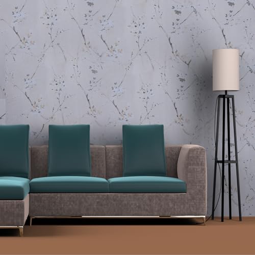 ANNACREATIONS Self-Adhesive Waterproof Floral Wallpaper Removable PVC Vinyl Wall Sticker (45 x 304 cm) for Living Room & Hall Decoration (Peach) - Image 4