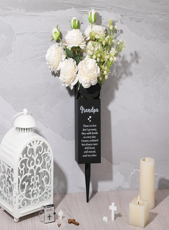 Geosar Grandpa Cemetery Vases for Grave Metal Cemetery Flower Vase with Spikes Memorial Flower Holder Floral Grave Decorations for Loss Loved Ones Lawn Yard Funeral - Image 4