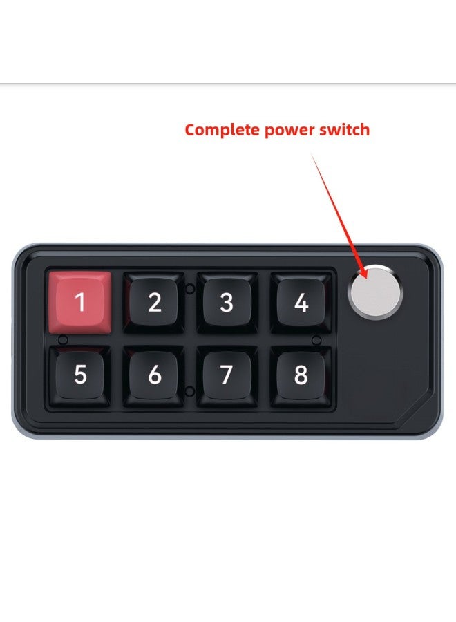 Macro Definition Small Keyboard One-handed Keyboard Game Small Keyboard Game Suit A Batch Of Computer Accessories-Specifications:815C Black Keyboard - Image 1