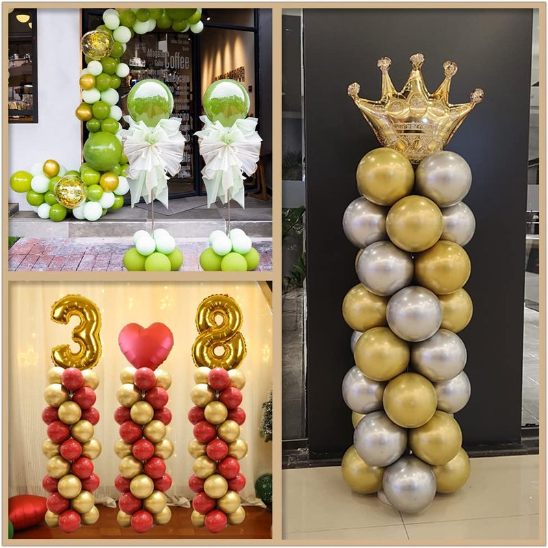AooeDomi Metal Balloon Column Kit Set of 4, Reusable Telescopic Design with Base, Height Adjustable from 1.5 to 7 Ft, Balloon Stander for Party Decorations - Image 5