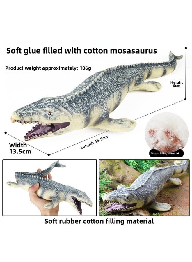 Children's Simulation Marine Animal Dinosaur Model Ornaments Kerou Dragon Sliding Tooth Dragon Canglong Jurassic Dinosaur Toy-Color:Large Cotton-filled Soft Rubber Canglong  - Image 1