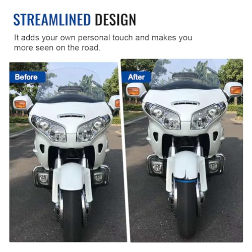 GZYF ABS Plastic Chrome Motorcycle Front Fender Fairing Tip Trim Decorative Accessories Fits for Honda Goldwing GL1800 2001-2017 / Goldwing F6B 2014-2017 / Valkyrie 2014-2017 - Image 5