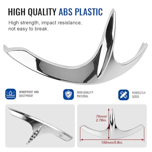 GZYF ABS Plastic Chrome Motorcycle Front Fender Fairing Tip Trim Decorative Accessories Fits for Honda Goldwing GL1800 2001-2017 / Goldwing F6B 2014-2017 / Valkyrie 2014-2017 - Image 3