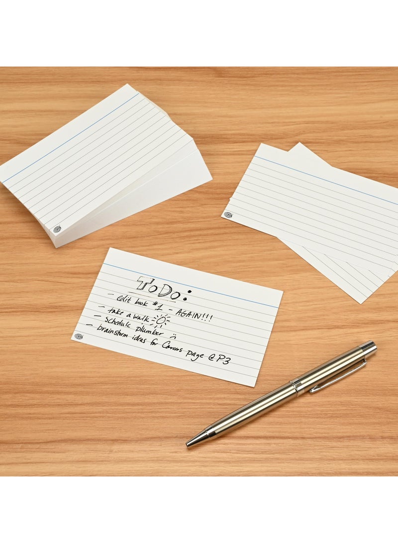 FIS بطاقات تسجيل FIS® المقسمة أو بطاقات الفهرسة، الحجم: 5"x3" بوصات (127x76 مم)، مقسمة من الجانبين، 180 جرام/متر مربع، 100 ورقة لكل عبوة، عبوة من 3 قطع، لون أبيض - FSIC53-180-3 - Image 5