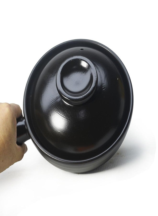 ZHCHSH Bowls Casserole French Onion Soup Crock Independent Country Clay Pottery with Lid handle 1L - Image 1
