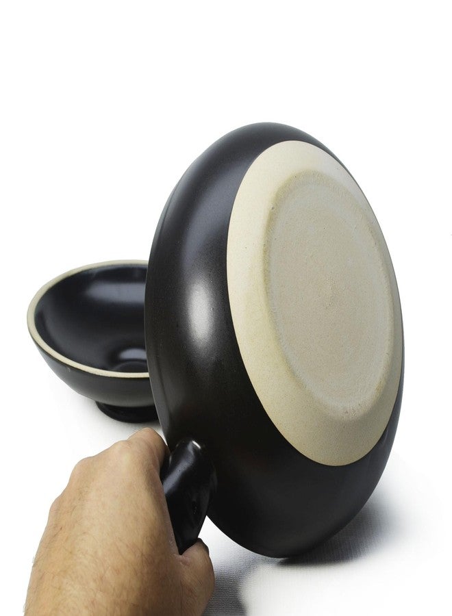 ZHCHSH Bowls Casserole French Onion Soup Crock Independent Country Clay Pottery with Lid handle 1L - Image 5