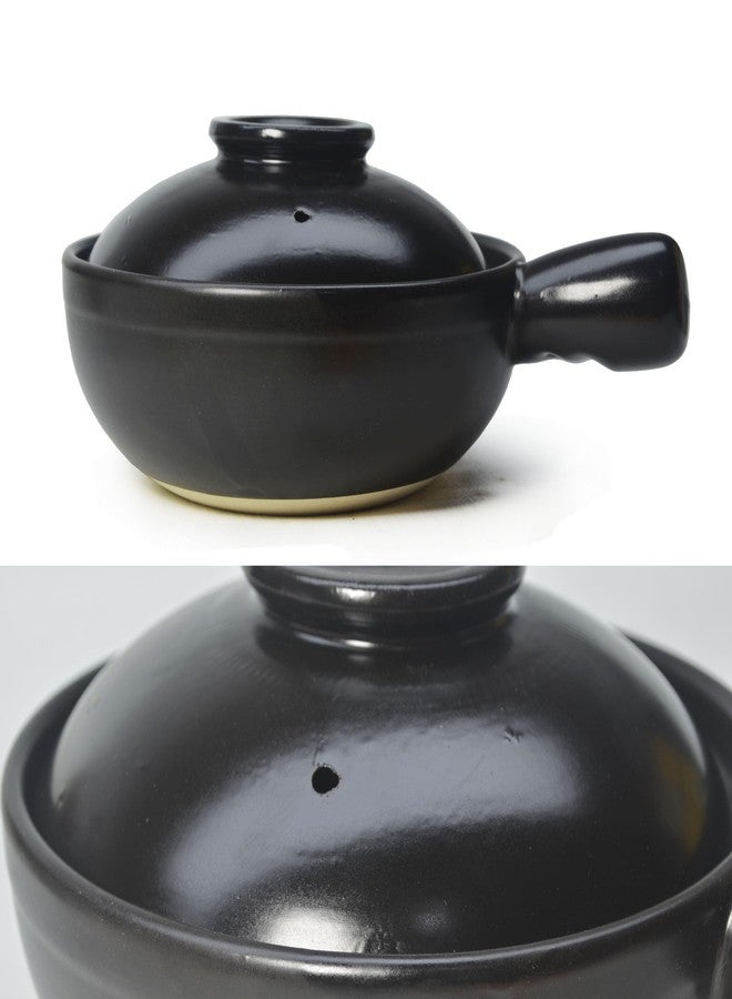 ZHCHSH Bowls Casserole French Onion Soup Crock Independent Country Clay Pottery with Lid handle 1L - Image 2
