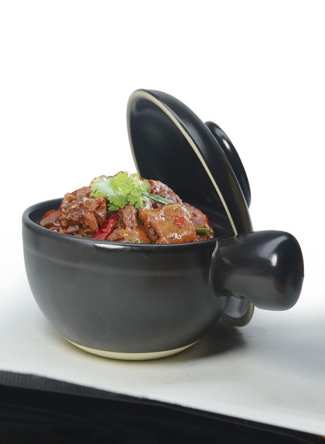 ZHCHSH Bowls Casserole French Onion Soup Crock Independent Country Clay Pottery with Lid handle 1L - Image 3