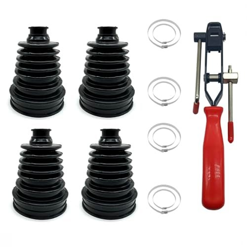 Carmoeignin Small Shaft Universal CV Boot Kit,Upgrade Thick Silicone Constant Velocity Joint Gaiter Boot(Black) - Image 1