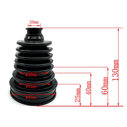 Carmoeignin Small Shaft Universal CV Boot Kit,Upgrade Thick Silicone Constant Velocity Joint Gaiter Boot(Black) - Image 2