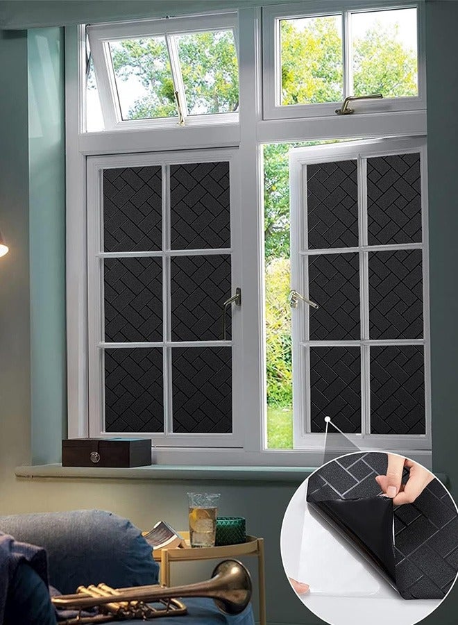 كيلا أفلام نافذة الخصوصية، فيلم تعتيم كامل، 45×300 سم، تغطية للنوافذ لحجب أشعة الشمس، تقليل الإضاءة، تحكم في الحرارة، ثابت بدون غراء، مضاد للتوهج، عاكس، مناسب للمنازل - Image 2