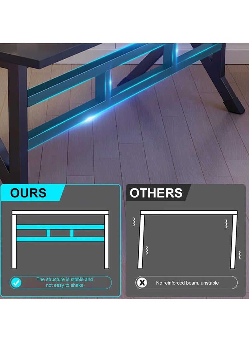 RUIYADA Computer Desk E-sports Table Desktop Simple home desk Bedroom Table Student Study Table Simple Desk 100CM  - Image 5