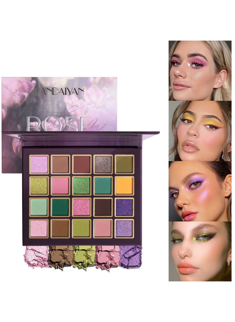 Handaiyan - Eyeshadow Palette Makeup 20 Colour Nude Glitter,Naked,Matte,Shimmer,Neutral,Smokey,Glossier,Neon,Organic Eye Shadow Cream Set,Bright,Ultra Pigmented,Powder,Long Lasting,Easy To Apply,Neutral - Image 1