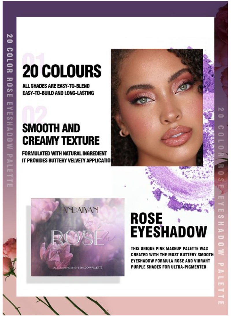 Handaiyan - Eyeshadow Palette Makeup 20 Colour Nude Glitter,Naked,Matte,Shimmer,Neutral,Smokey,Glossier,Neon,Organic Eye Shadow Cream Set,Bright,Ultra Pigmented,Powder,Long Lasting,Easy To Apply,Neutral - Image 1