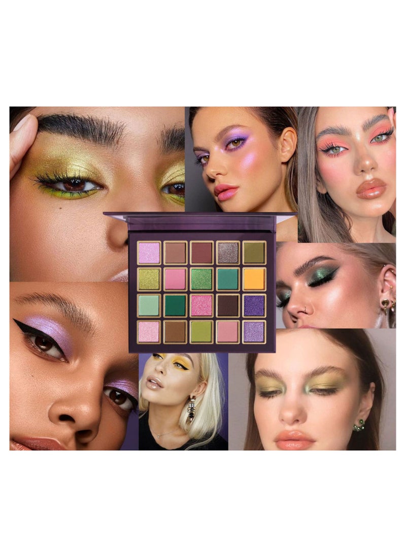 Handaiyan - Eyeshadow Palette Makeup 20 Colour Nude Glitter,Naked,Matte,Shimmer,Neutral,Smokey,Glossier,Neon,Organic Eye Shadow Cream Set,Bright,Ultra Pigmented,Powder,Long Lasting,Easy To Apply,Neutral - Image 1