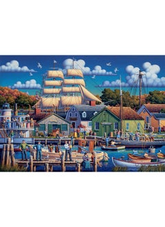 Buffalo Games Buffalo Games - Dowdle - Mystic Seaport - 300 Piece Jigsaw Puzzle for Adults Challenging Puzzle Perfect for Game Nights - Finished Puzzle Size is 21.25 x 15.00  - Image 1