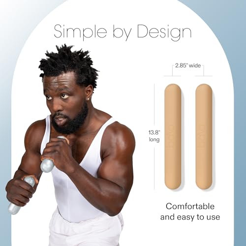 Bala Bars Dumbbell Set for Women & Men, 1lb Dumbbells (Sand) - Set of 2 Bars Designed for Walking, Strength Training, HIIT, Boxing & Aerobics - Hand Weights for Working Out at Home - Image 4