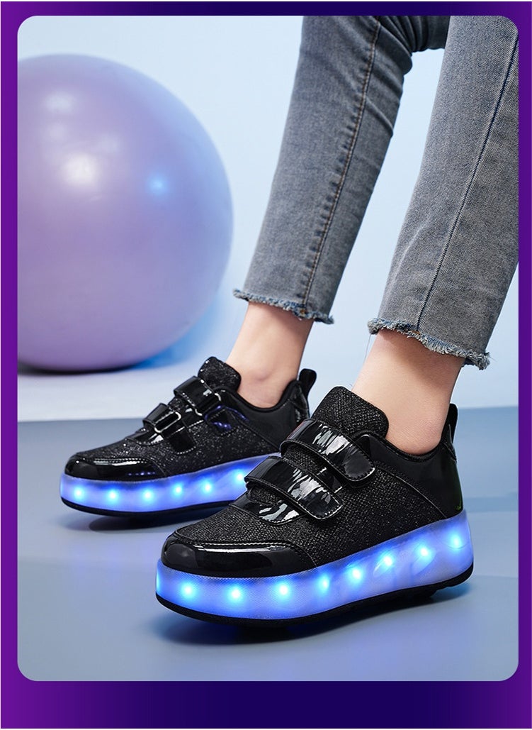 NIBEMINENT Kids Roller Skates Shoes 4 Wheels Roller Shoes Boys Girls Wheel Shoes Roller Sneakers Shoes for Beginner More Balanced  - Image 4