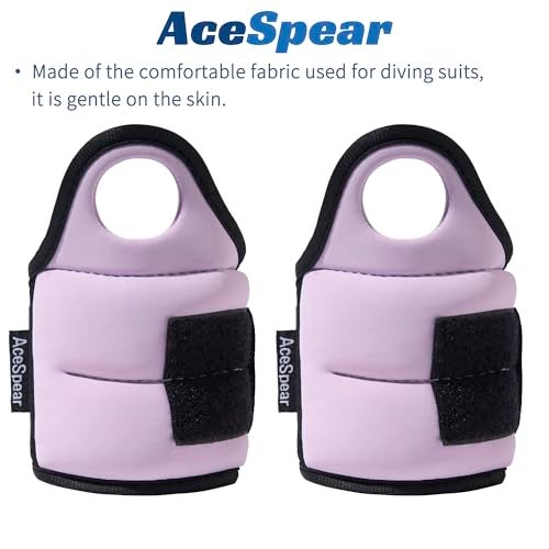 AceSpear Wrist Weights with Thumb Loops Lock for Men Women 1lb*2 2lbs*2 3lbs*2 Ankle Weights Weighted Gloves for Running Strength Training Walking Exercises (Lavender, 1 lb x 2) - Image 4