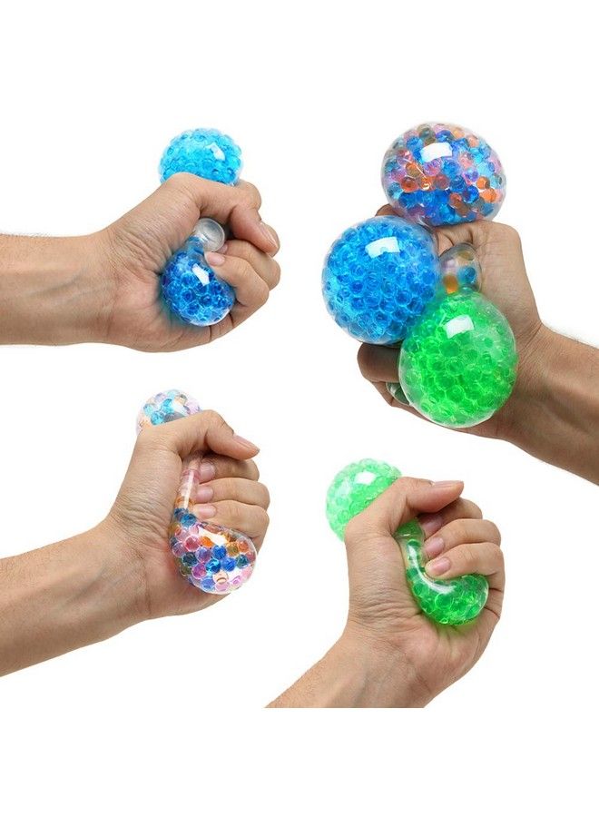 Lemostaar 3 Set Water Beads Stress Relief Squeezing Balls For Kids And Adults: Best Calming Tool To Relieve Anxiety, Vent Mood And Improve Focus, Soft Novelty Hand Grip Pressure Ball (Beads Balls Bgc) - Image 4