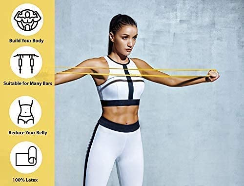 FASHNEX Rubber Resistance Bands, Exercise Band, Perfect for Mobility, Body Stretching, Powerlifting, Home Workout, Fitness Training Loop Bands for Men & Women - Image 3