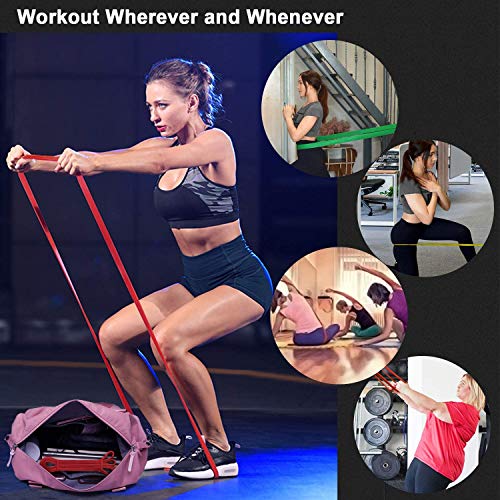 FASHNEX Rubber Resistance Bands, Exercise Band, Perfect for Mobility, Body Stretching, Powerlifting, Home Workout, Fitness Training Loop Bands for Men & Women - Image 5