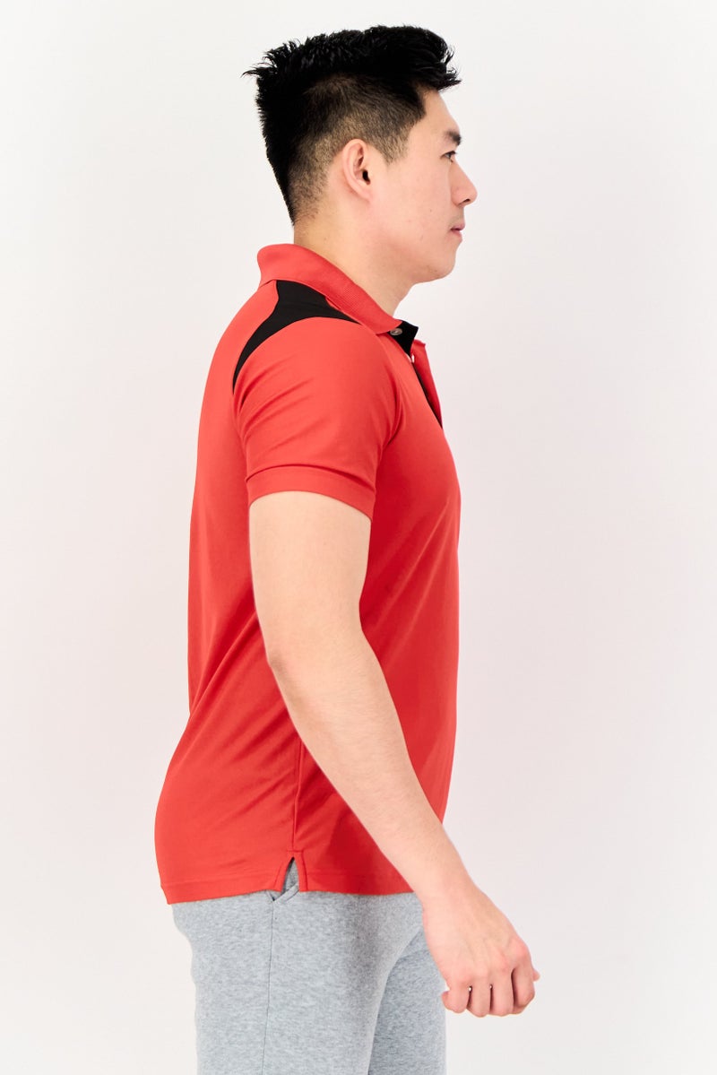PUMA Men Sportswear Fit Short Sleeve Training Polo Shirt, Red - Image 3