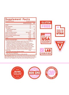 Zhou Zhou Nutrition Superfruit Multivitamin Gummies, 13 Natural Superfruits, Rich in Vitamin A, C, E, Zinc Gummies, Superfood Supplement, Immunity, Digestion & Energy, No Added Sugar, 60 Vegan Gummies  - Image 2