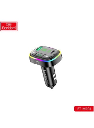 إيرلدوم - ناقل FM بلوتوث - شاحن سيارة سريع مزدوج USB مع عرض LED - دعم بطاقة TF وتشغيل الموسيقى - مكالمات بدون استخدام اليدين - ET-M104 - أسود - pzsku/ZC1F5A8F4AEAFCA25FBD0Z/45/1747901120/1243d3a0-d824-4f77-8626-a0dbc7f58dc2