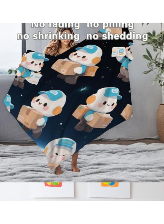 عام بطانية رقيقة من الفانيلا (حرارة ومريحة، ومناسبة للنوم واستخدام اللعبة والغبار والرمل) 150 سم * 200 سم - 581 - Image 4