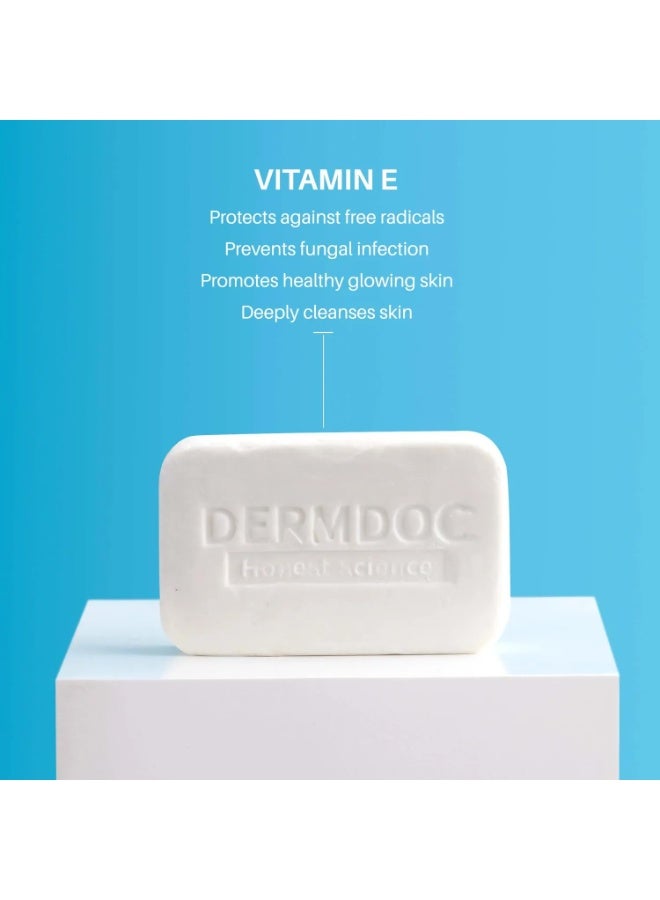 DERMDOC  0.5% Vitamin E Cleansing Bar (75 gm) (Pack of 2) | Mild, Gentle Cleansing Soap, Moisturising Soap, pH 5.5 | facial cleansing bar - Image 4
