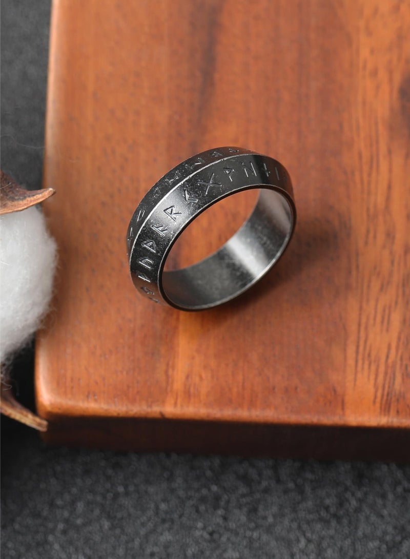 Men's rings, rings for men and women, stainless steel rings, vintage rune ring jewelry for men and women (US size 9) - Image 2