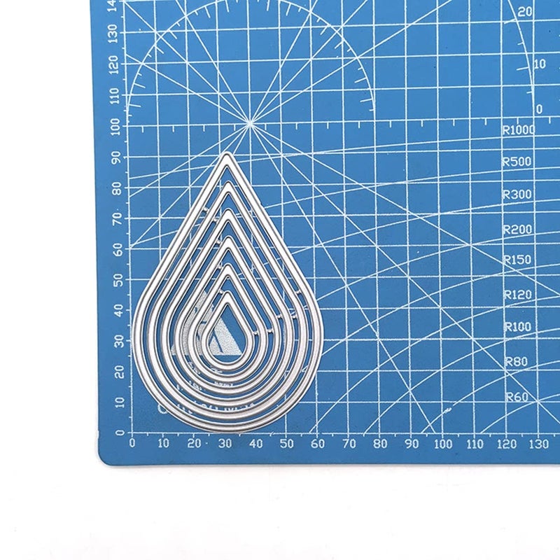 WaterDrops Metal Cutting Dies Net Teardrop Die Cuts Embossing Stencils Template Mould for Card Scrapbooking and DIY Craft Album Paper Card Decor