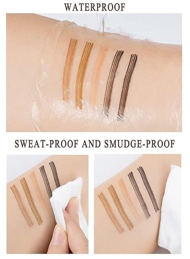 EAFTOS 4 Point Eyebrow Pencil Black - Waterproof Microblading Eyebrow Pen with Micro-Fork Tip, Precision Applicator, Smudge-Proof, Long-Lasting, Natural-Looking Fine Sketch Brows - Image 4