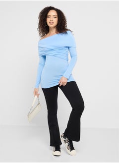 Ginger Draped Off Shoulder Fitted Top  - Image 4