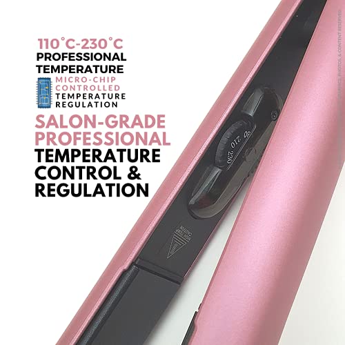 Alan Truman AT-104 Soft Pink Tourmaline Ceramic Hair Straightener, Metallic Pink, 500g - Image 5