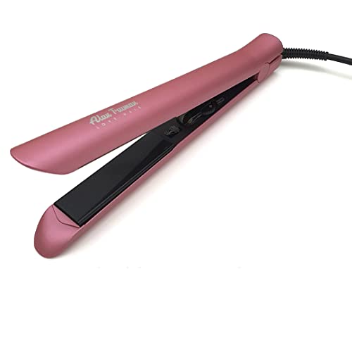 Alan Truman AT-104 Soft Pink Tourmaline Ceramic Hair Straightener, Metallic Pink, 500g - Image 1