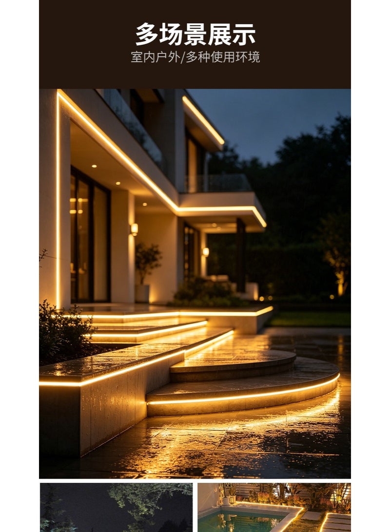 شريط إضاءة نيون LED يعمل بمنفذ USB بجهد 5 فولت، مرن، مقاوم للماء، بإضاءة RGB متدرجة وتحكم باللمس، مناسب للمرايا والتلفزيون وغرف النوم والمنزل والسيارة - Image 2