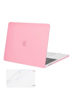 Generic MacBook Pro 13 Inch Case M2 A2338 M1 A2251 A2289 A2159 A1989 A1708 A1706 Touch Bar Plastic Hard Shell Cover And Screen Protector Pink  - Image 1