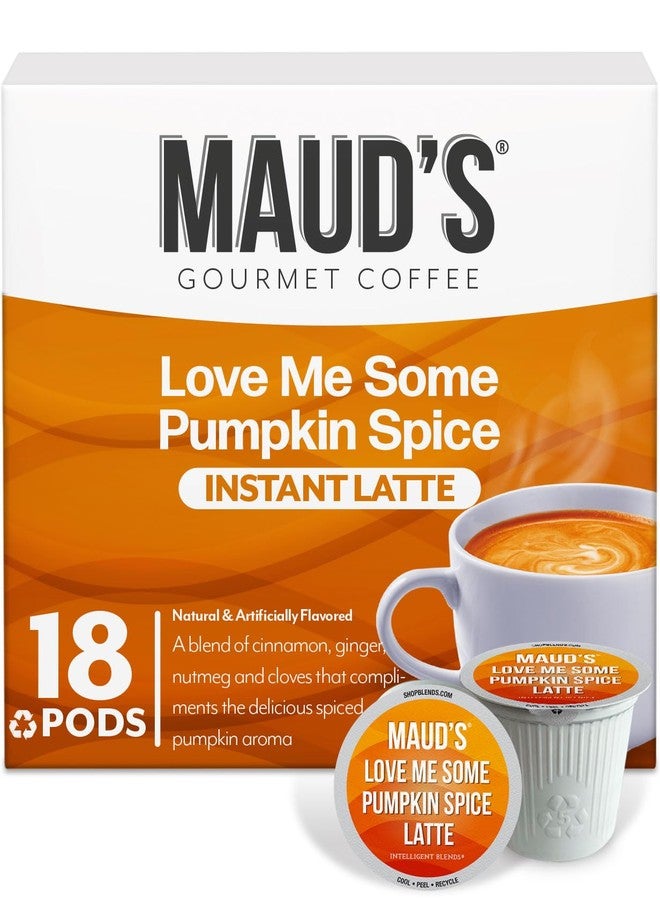 Maud's Pumpkin Spice Latte Flavored Coffee Pods, 18 ct, Medium Roast Flavored Coffee in Single Serve Pods - 100% Arabica Beans, Compatible with Keurig K Cups Maker - Image 1