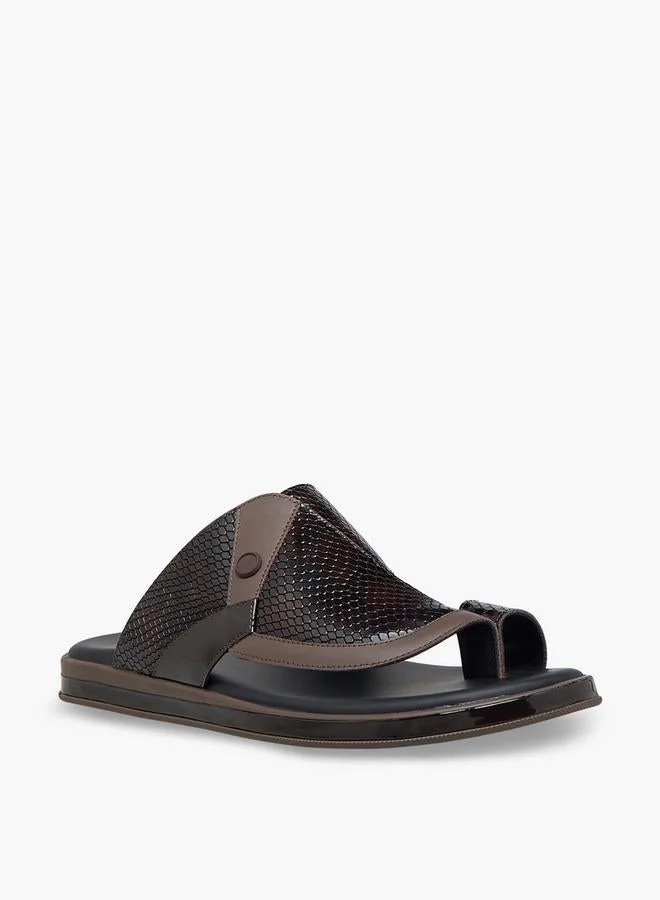 لو كونفورت Men Slip-On Leather Arabic Sandals