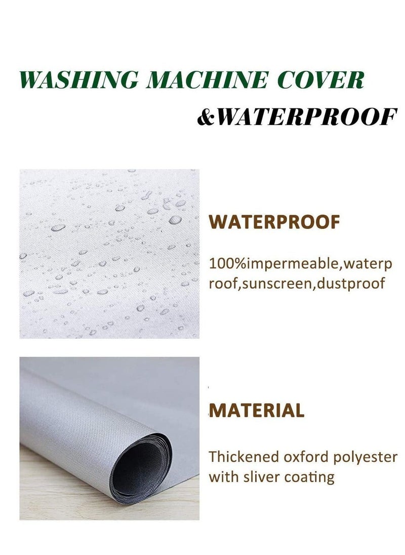 Y&D - Washer Cover Dryer, Washine Machine Waterproof and dustproof thickening Front Loading, Silver Coating Oxford Cloth Roller Washing Sun resistant Dust - Image 1