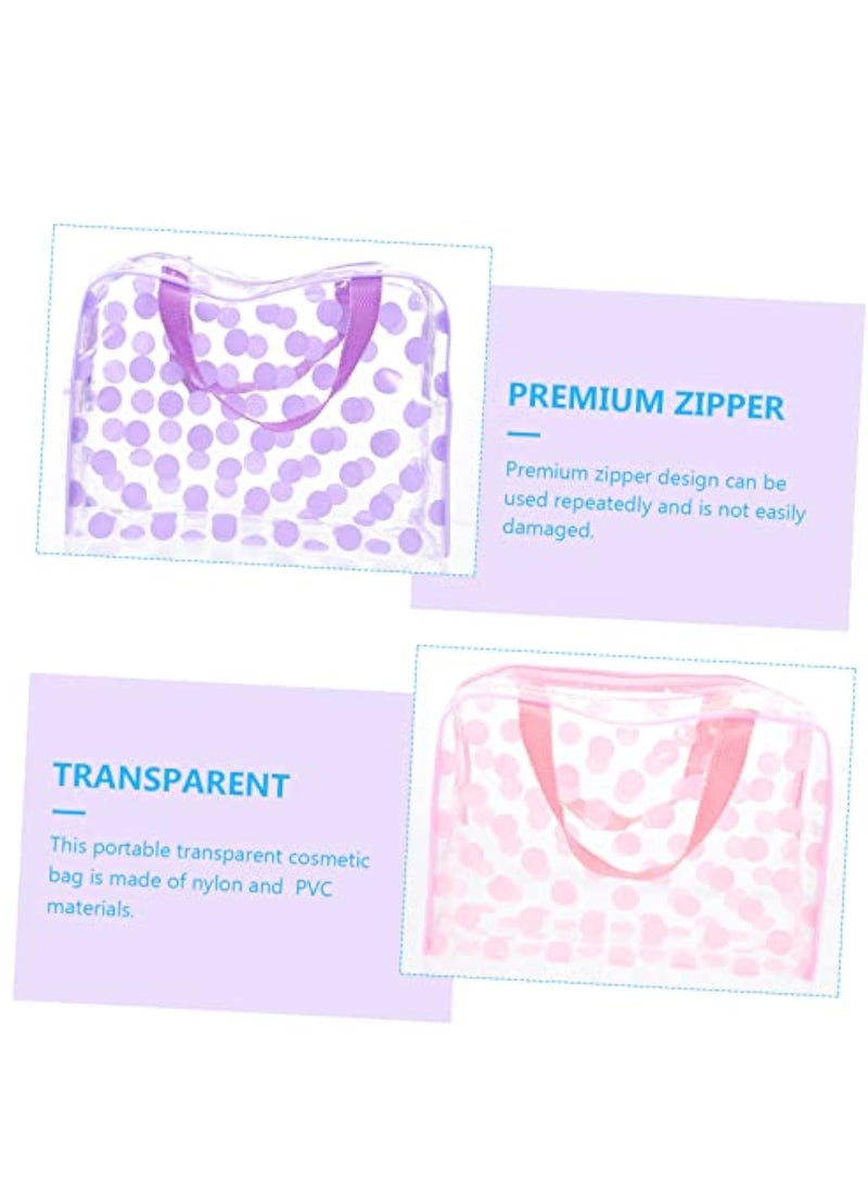 KASTWAVE 3Pcs Clear Toiletry Bag, Clear Zipper Pouch Organizer Bags, Waterproof Quart Size Bag, Waterproof Makeup Bag for Travel Toiletry Containers, Clear Tote Bag, Cosmetic Travel-Sized Container - Image 4