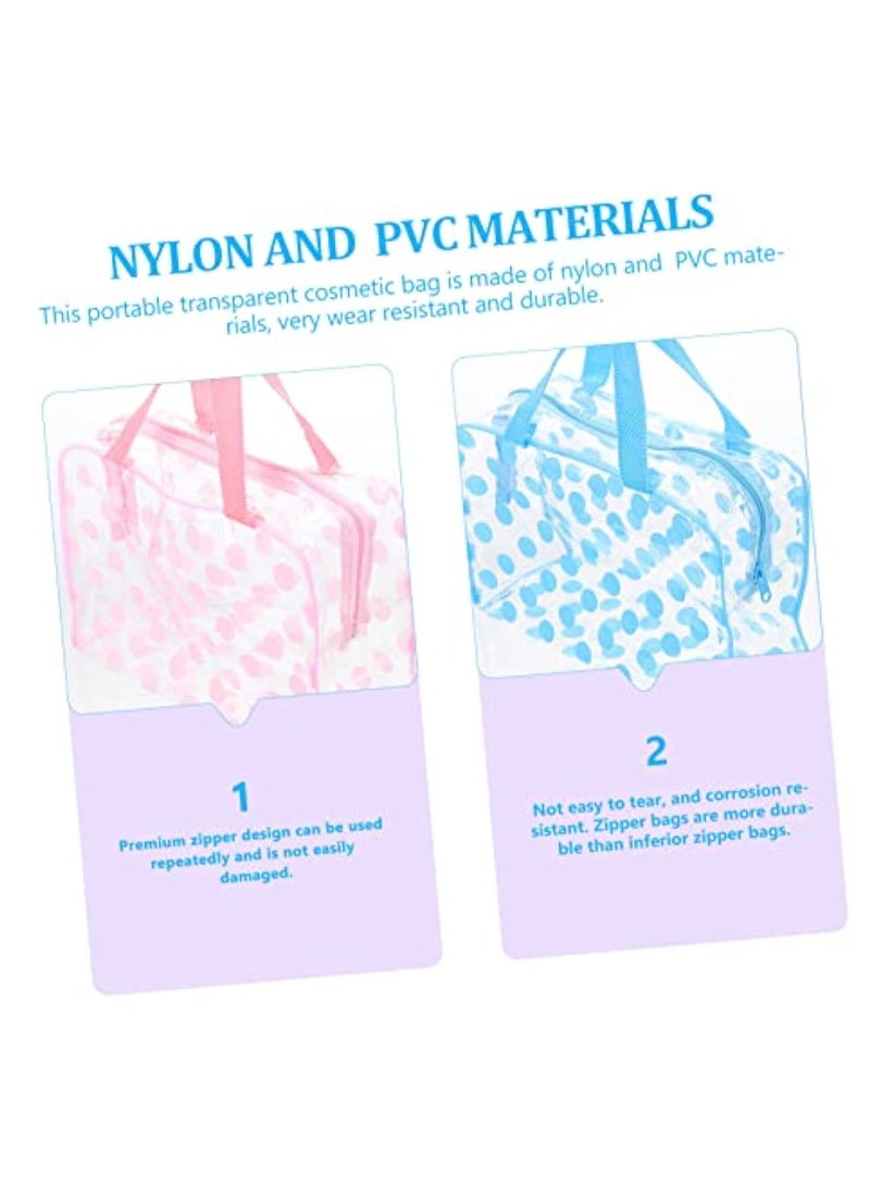 KASTWAVE 3Pcs Clear Toiletry Bag, Clear Zipper Pouch Organizer Bags, Waterproof Quart Size Bag, Waterproof Makeup Bag for Travel Toiletry Containers, Clear Tote Bag, Cosmetic Travel-Sized Container - Image 5