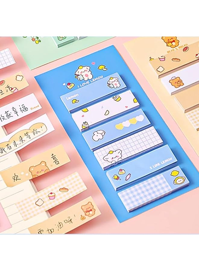 erorex 8 Pcs Sticky Notes Cartoon Sticky Notes Animals Shape Markers Flags Self Stick Memo Pads Students Home Office Roommates Gifts Tab Supplies 4 Styles*2 - Image 5