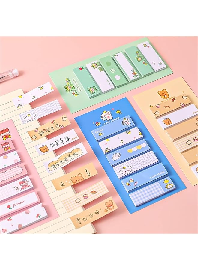 erorex 8 Pcs Sticky Notes Cartoon Sticky Notes Animals Shape Markers Flags Self Stick Memo Pads Students Home Office Roommates Gifts Tab Supplies 4 Styles*2 - Image 2