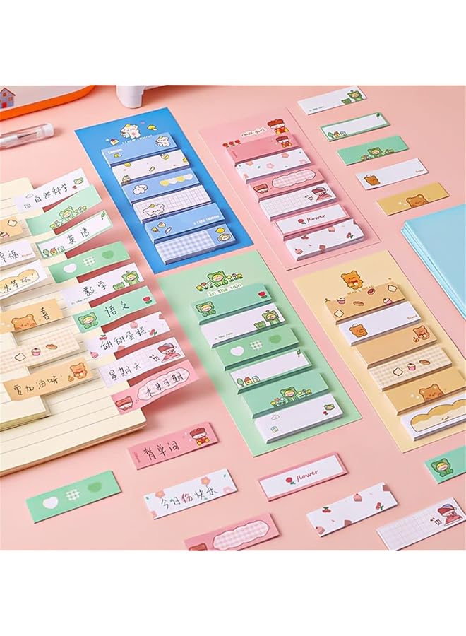 erorex 8 Pcs Sticky Notes Cartoon Sticky Notes Animals Shape Markers Flags Self Stick Memo Pads Students Home Office Roommates Gifts Tab Supplies 4 Styles*2 - Image 3